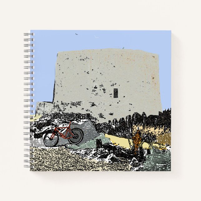 Push Bike et Martello Tower Hythe Kent carnet (Devant)