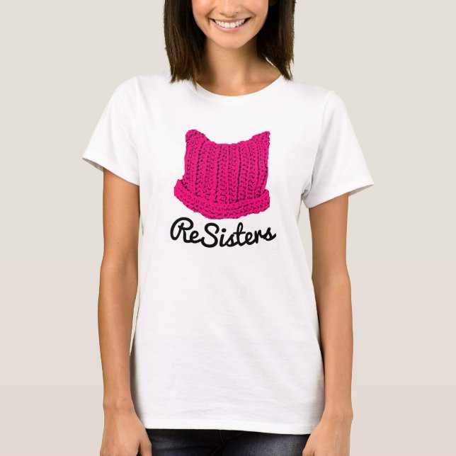 Pussy Hat Women's March T-Shirt (Devant)