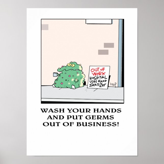 Put Germs out of Business! poster (Devant)