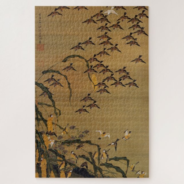 PUZZLE 動 植 綵 絵(4) 秋 群 ,   (Vertical)