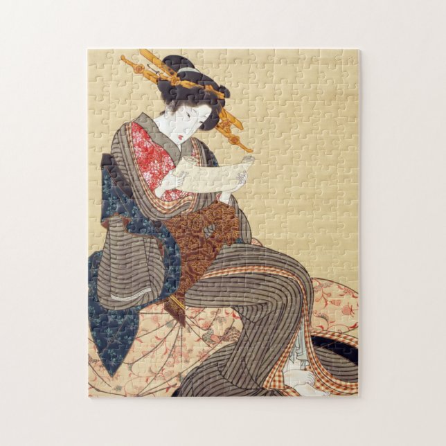 Puzzle 女, 国 Femme 貞, Kunisada, Ukiyo-e (Vertical)