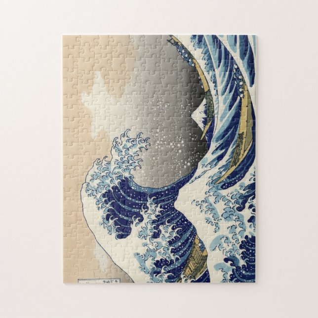 Puzzle 浮世絵パズル ukiyoe 葛飾北斎 「富嶽三十六景 神奈川沖浪裏」 ジグソーパズル (Vertical)