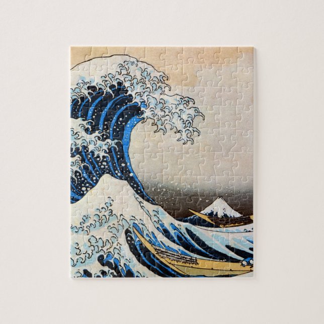 Puzzle 神奈川沖浪裏, grande vague de 北斎, Hokusai, Ukiyo-e (Vertical)