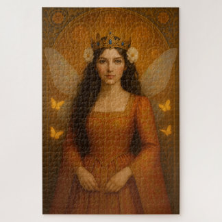 Puzzle 002_A fairy princess in burnt orange.
