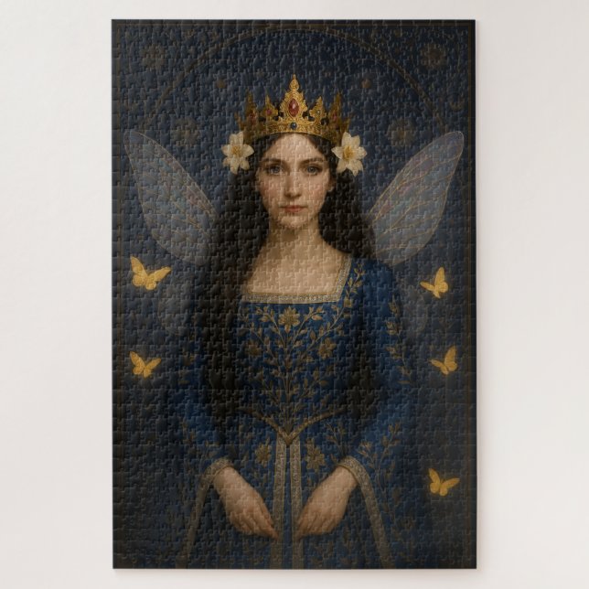 Puzzle 006_A fairy princess in royal blue. (Vertical)