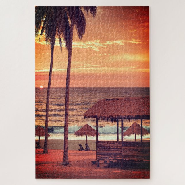 Puzzle 1000 Piece Beach Sunset Puzzle (Vertical)