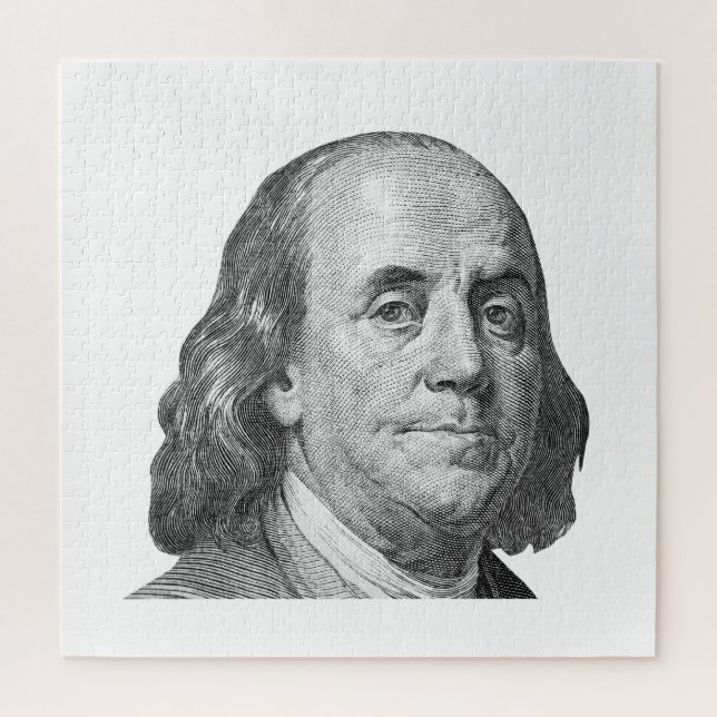 Puzzle 100 dollars, Benjamin Franklin (Vertical)