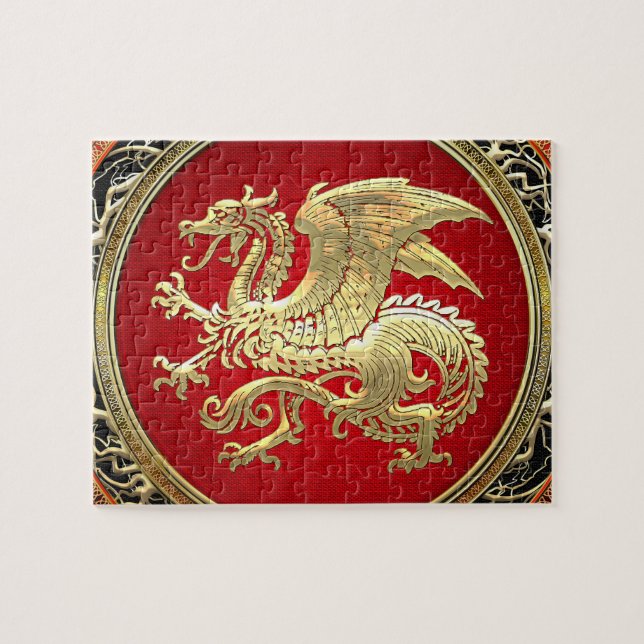 Puzzle [100] Dragon islandais, Landvæ ttir [Or] (Horizontal)