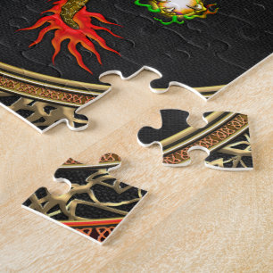 Puzzle [100] Dragons rouges et jaunes