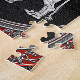 Puzzle [100] Lion assyrien ailli - Lamassu argenté