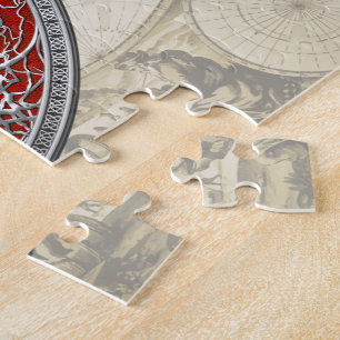 Puzzle [100] Scorpion d'argent sacré sur noir