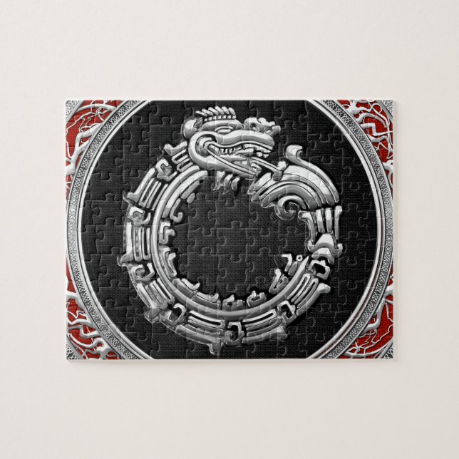 Puzzle [100] Serpent Dieu Quetzalcoatl [Argent] (Horizontal)