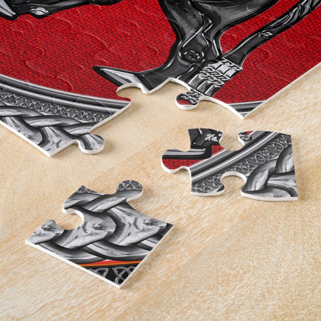 Puzzle [100] Taureau ailé assyrien : Argent et lamassu no (Côté)
