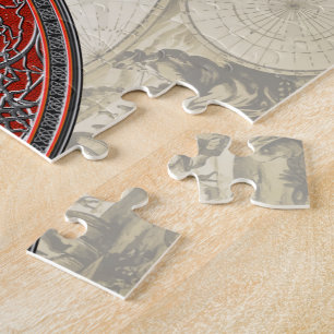 Puzzle [100] Taureau ailé assyrien - Lamassu argenté