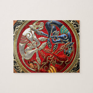 Puzzle [100] Trésors celtiques - Trois Chiens sur l'or