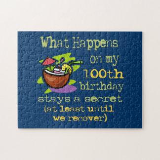 Puzzle 100e anniversaire cadeaux de fête. Ce qui se passe