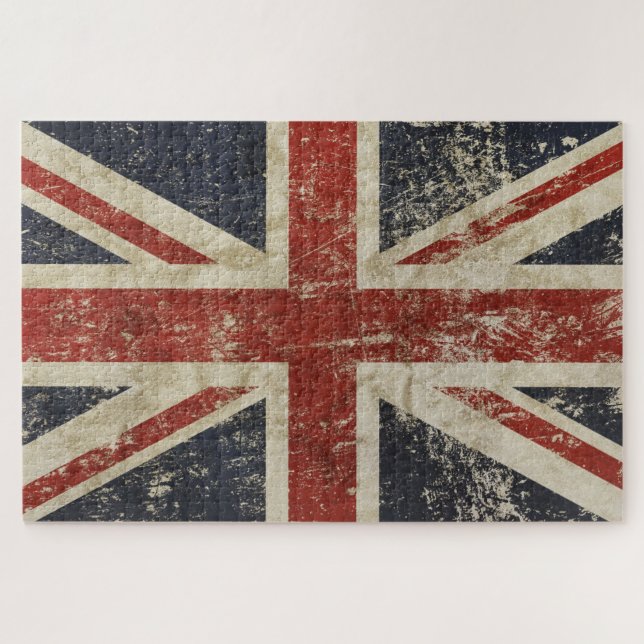Puzzle 1014 pièces - Drapeau du Royaume-Uni délavé (Horizontal)