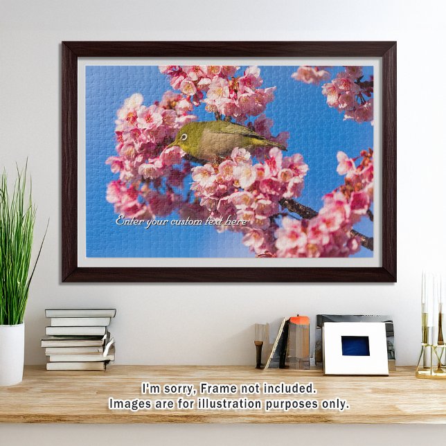 Puzzle [1014] Spring Messenger – Mejiro and Atami Sakura (An image of a puzzle displayed in a bright and open room. // 明るく風通しの良い部屋を飾ったときのイメージ)