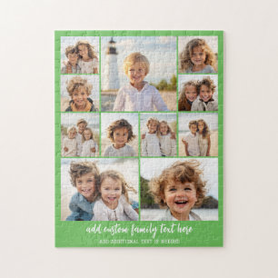 Puzzle 11 Collage Photo Moderne Minimaliste Vert