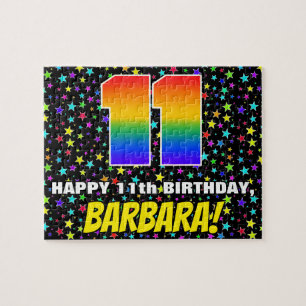 Puzzle 11e anniversaire — Motif de terrain amusant, color