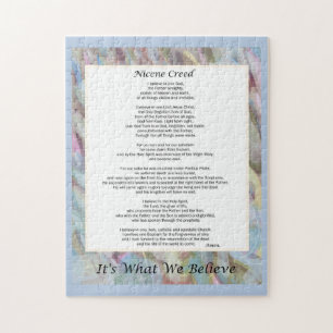 Puzzle 11x14" 252 Piece Nicene Creed Christian Prayer