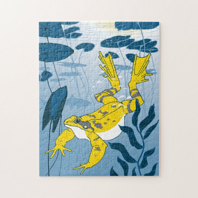Puzzle 11x14 Frog Pond pour les aveugles de couleu (Vertical)