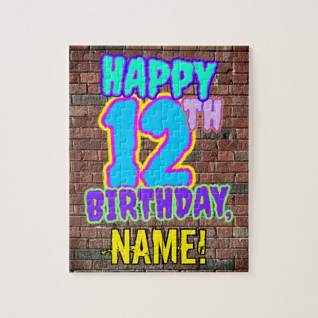 Puzzle 12e anniversaire ~ Amusant, Graffiti urbain inspir (Vertical)