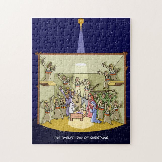 Puzzle 12ème Jour de casse-tête de Noël (12 batteurs) (Vertical)