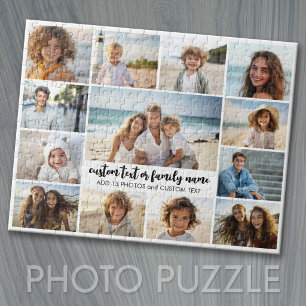 Puzzle 13 Collage de photos avec le texte Famille au cent
