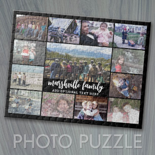 Puzzle 13 Collage de photos -- Texte facultatif - Famille