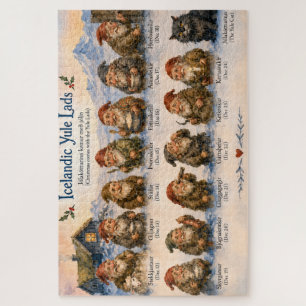 Puzzle 13 lutins islandais de Noël en Islande
