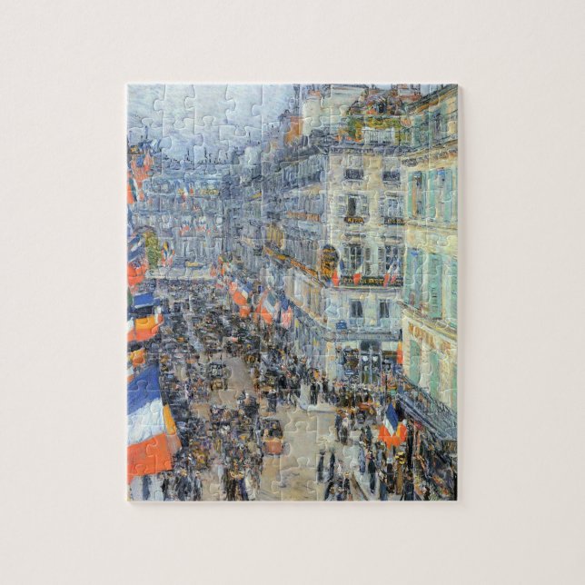 Puzzle 14 juillet, rue Daunou par Childe Hassam (Vertical)