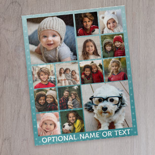 Puzzle 14 Photo Instagram Collage avec Arrière - plan à l