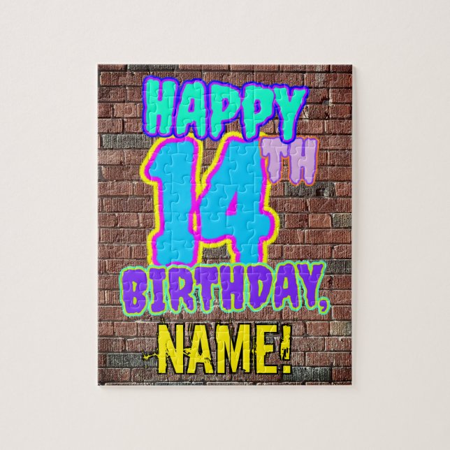 Puzzle 14e anniversaire ~ Amusant, Graffiti urbain inspir (Vertical)
