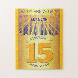 Puzzle 15 ans Cadeau personnalisé d'anniversaire de 12
