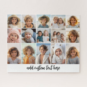 Puzzle 15 Grille de collage photo - Texte de script - noi