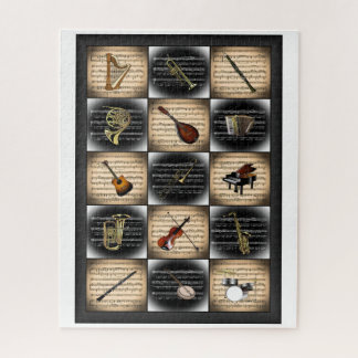 Puzzle 15 Instruments de musique ~ Partition Arrière - pl
