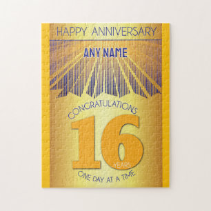 Puzzle 16 ans   Cadeau personnalisé d'anniversaire de 12 