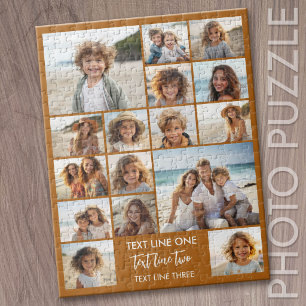 Puzzle 16 Collage Photo Montage et Texte - Terre Cuite