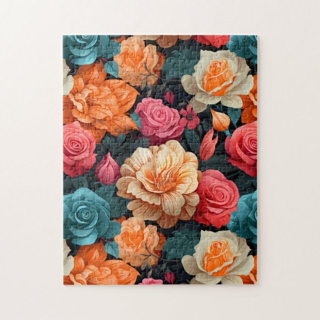 Puzzle #16 Modèle floral (Vertical)