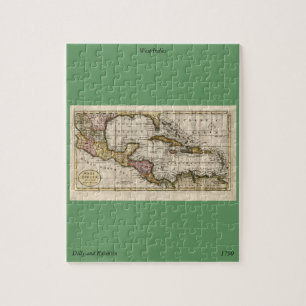 Puzzle 1790 Carte des Antilles par Dilly et Robinson