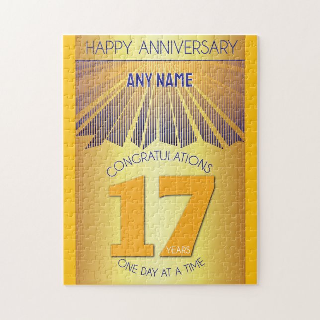 Puzzle 17 ans | Cadeau personnalisé d'anniversaire de 12  (Vertical)