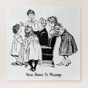 Puzzle 1800 Art Père raconte l'histoire aux enfants
