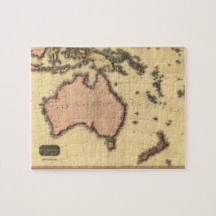 Puzzle 1818 Australasia Map - Australia, Nouvelle-Zélande