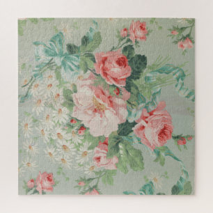 Puzzle 1890 British Vintage Fabric Roses & Daisies