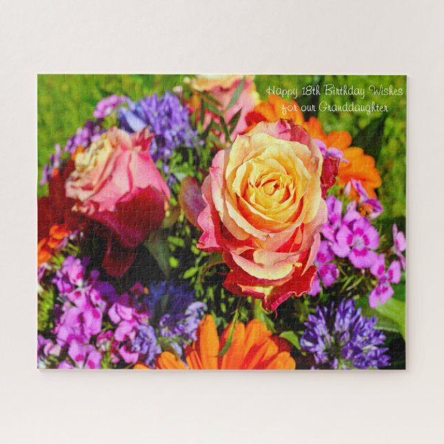 Puzzle 18e anniversaire petite-fille. (Horizontal)