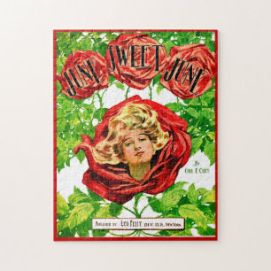 Puzzle 1908 Juin Sweet Juin feuille de musique couverture