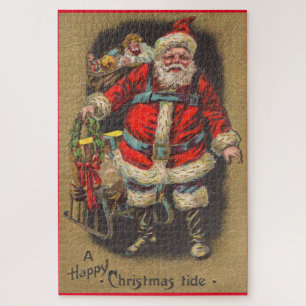 Puzzle 1915 Santa Claus with his sleigh and toys