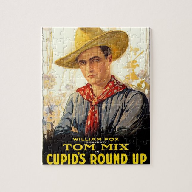 Puzzle 1918 d'affiche de film de Tom Mix (Vertical)