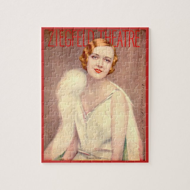 Puzzle 1928 Ziegfeld Théâtre couverture Marilyn Miller (Vertical)
